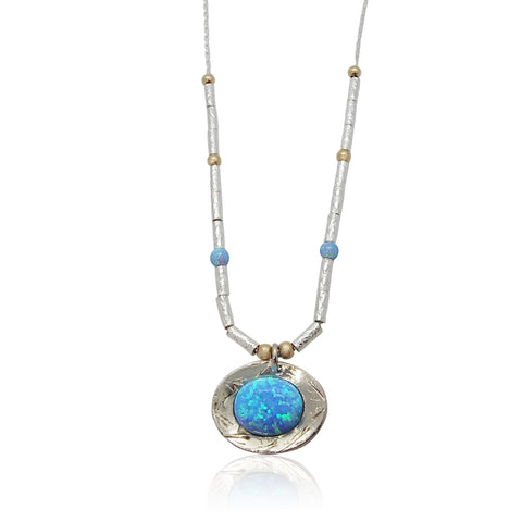 Sterling Silver, Gold Filled, Opal Necklace