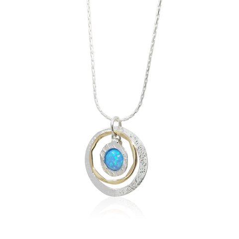 Sterling Silver, Gold Filled, Opal Necklace