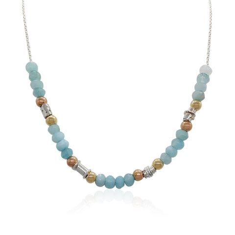 Sterling Silver, Gold Filled, Amazonite Necklace