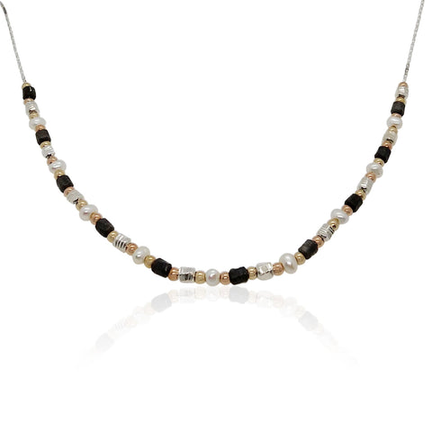 Sterling Silver, Gold Filled, Pearl Necklace