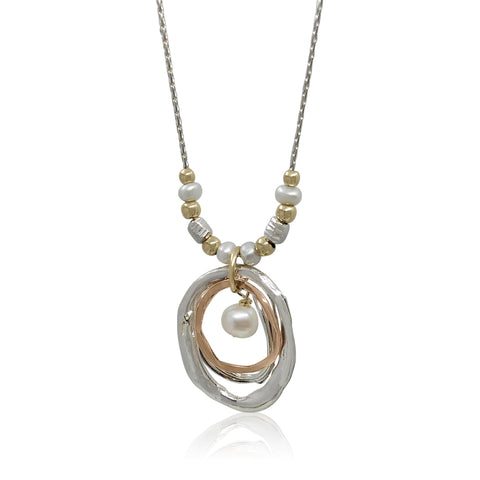 Sterling Silver, Gold Filled, Pearl Necklace