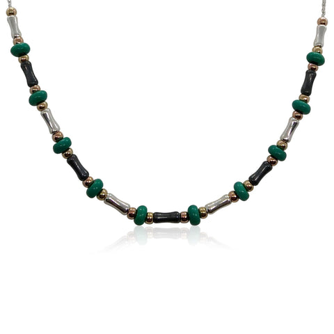 Sterling Silver, Gold Filled, Turquoise Necklace