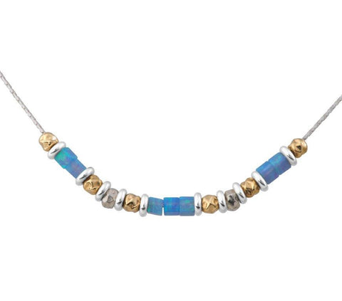 Sterling Silver, Gold Filled, Opal Necklace