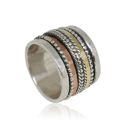 Sterling Silver, 9K Gold (mix) Ring